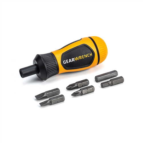 Gearwrench 80061R 6In1 Ratchet Multibit Stub Driver