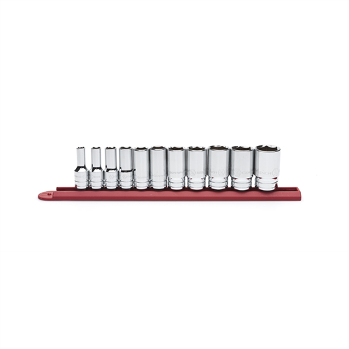 11-Piece 3/8" Drive 6 Point SAE Mid Length Socket Set