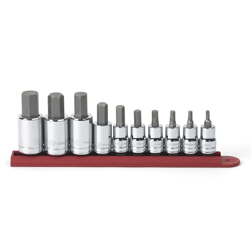 10-Piece 3/8" and 1/2" Drive SAE Hex Bit Socket Set