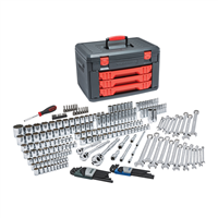 239 Piece SAE/Metric Mechanic's Tool Set With 3 Drawer Case, 1/4", 3/8", and 1/2"