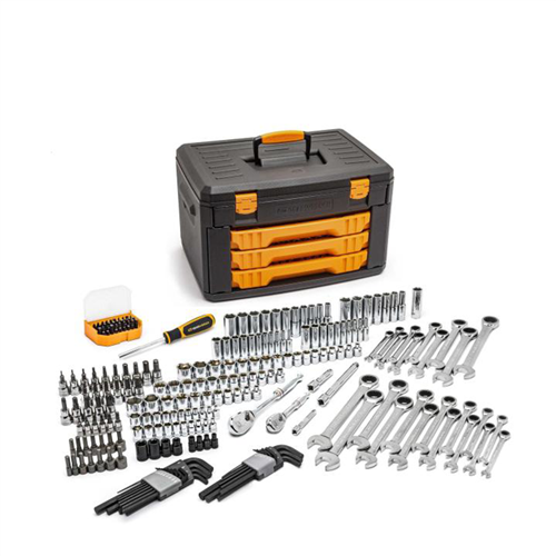 232-Piece 1/4 in., 3/8 in. Drive Metric & SAE Mechanics Hand Tool Set