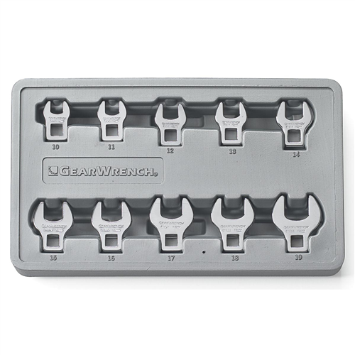 10-Piece 3/8" Drive Metric Crowfoot Wrench Set