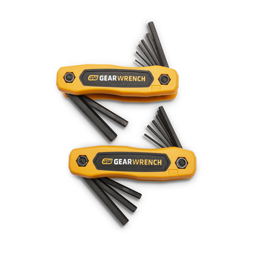Gearwrench 83510 17Pc Sae/Metric Folding Hex Key Set