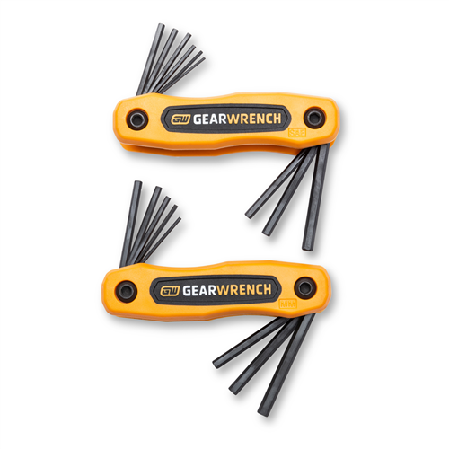 Gearwrench 83513 17Pc Sae/Met Short Arm Fold Hex Key Set
