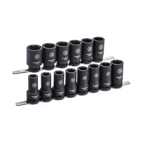 14PC 3/4IN DR 6 PT Deep Impact Metric Socket Set