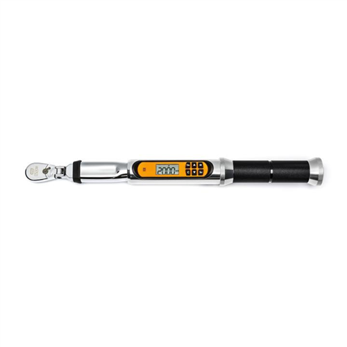 1/4" Drive Flex-Head Electronic Torque Wrench w/ Angle 2 -20 Ft-lb