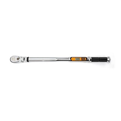 1/2" Drive Flex-Head Electronic Torque Wrench w/ Angle 25 - 250 Ft-lb