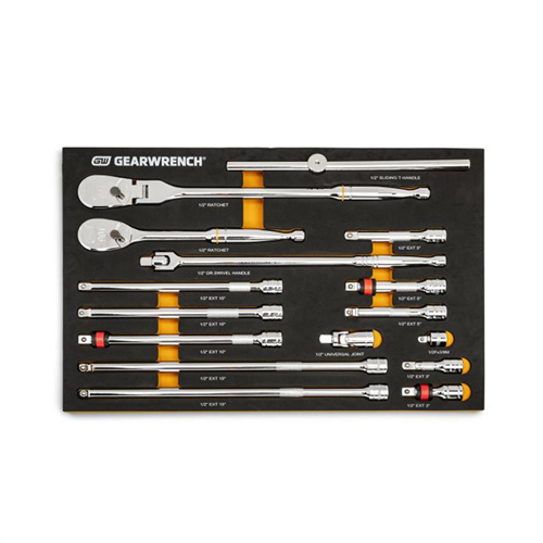 18 Pc. 1/2" 90-Tooth Ratchet & Drive Tool Set