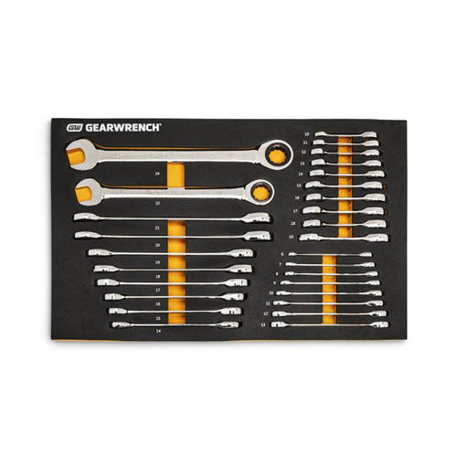 28 Pc Metric Ratcheting Wrench Set