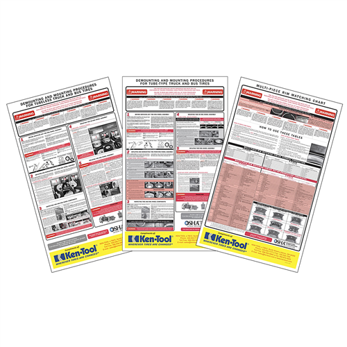 3 Pc. Osha Wall Chart Set - Shop Ken-Tool Online