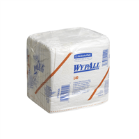 WypallÂ® L40 Quarterfold Wipers, White, Case of 18