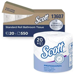 Kimberly-Clark 13607 Scott Bathroom Tissue Standard Size 20 Rolls