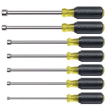 Klein Tools 7PC Magnetic Nut Driver Set 6" SHAFTS