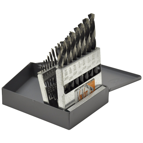 KnKut 21 Piece Jobber Length Drill Bit Set 1/16"-3/8" by 64ths