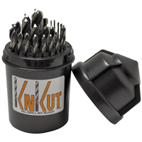 KnKut 29 Piece Drill Buddy Jobber Length Drill Bit Set 1/16"-1/2" by 64ths