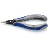 Knipex 5-1/4 in. Precision Electronics Pliers-Half-Round Jaws, Cross Hatched
