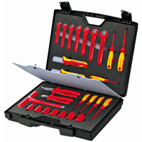 Knipex 26-Piece Standard Tool Kit with Insulated Tools for Working on Electrical Installations