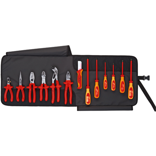 Knipex 13-Piece Electricians Set In Pouch with Insulated Tools