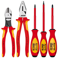 Knipex 5-Piece Pliers/ScrewDRr Tool Set-1,000V Insulated