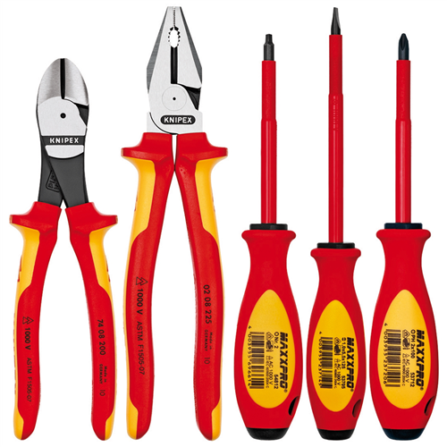 Knipex 5-Piece Pliers/ScrewDRr Tool Set-1,000V Insulated