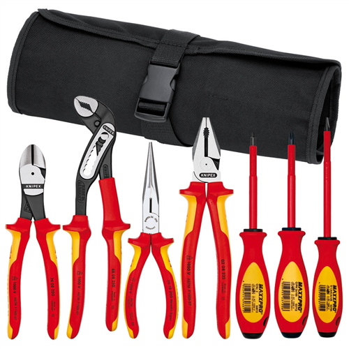 Knipex 7-Piece Pliers/Screwdriver Tool Set in a Nylon Pouch