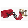 Ratchet Tie Down, with Vinyl Coated Hooks, 14' x 2", Hi-Test Webbing, 500 lbs Working Load Limit