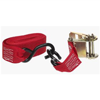 Ratchet Tie Down, with Vinyl Coated Hooks, 14' x 2", Hi-Test Webbing, 500 lbs Working Load Limit