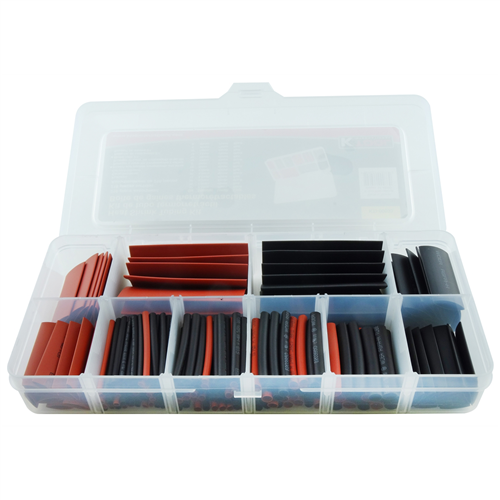 216-pc Heat Shrink Tubing Assortment Set, Shrink ratio 2:1