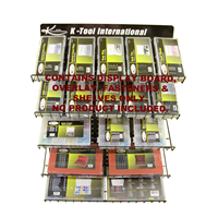 KTI Assortment Display Hardware (Display Board, Fasteners, Overlay and Slanted Wire Shelves)