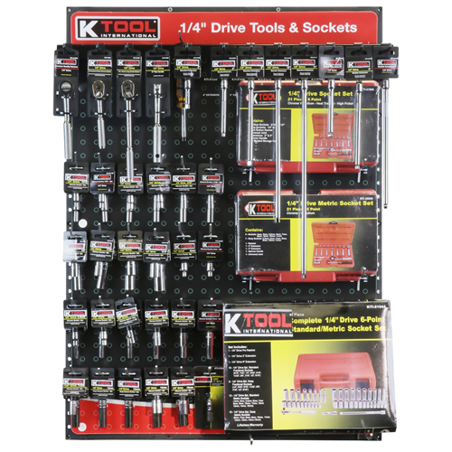 59-pc 1/4" Drive Tool and Socket Board Display by KTI
