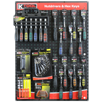 Nutdrivers and Hex Keys Display Board by K-Tool International