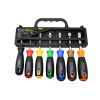 7-pc Professional Series Fractional Nut Driver Set, Color Coded