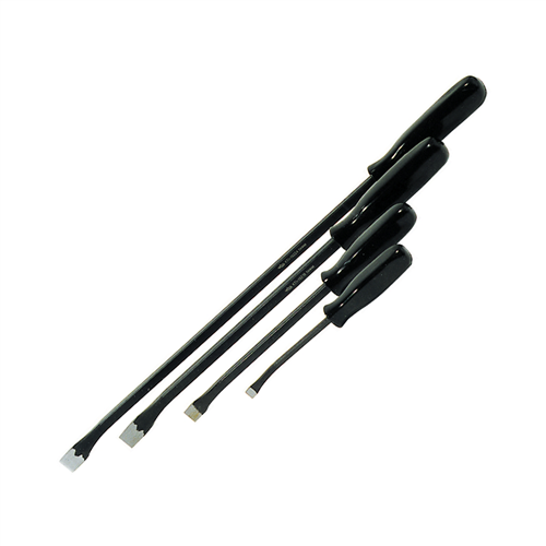 4-Piece Bent End Pry Bar Set with Black Square Handles