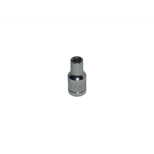 3/16â€ x 1/4â€ Drive 6-Point Fractional Chrome Socket (EA)