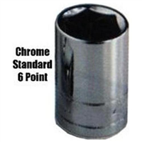 7/32 in. x 1/4 in. Drive 6-Point Fractional Deep Chrome Socket, Each