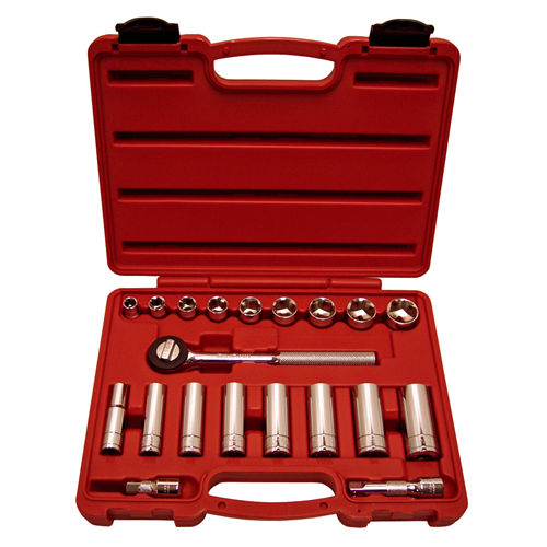 20-Piece 3/8 in. Drive 6-Point Fractional SAE Socket Set