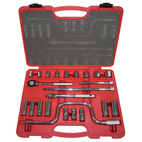 23-Piece 3/8" Dr Chr Soc Set - Shop K Tool International Online