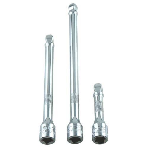 3-pc 3/8" Drive Wobble Socket Extension Set