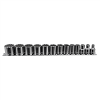 13-Piece 3/8 in. Drive 12-Point Fractional SAE Shallow Socket Set
