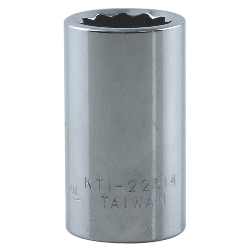 7/16â€ x 3/8â€ Drive 12-Point Fractional SAE Chrome Standard Socket (EA)