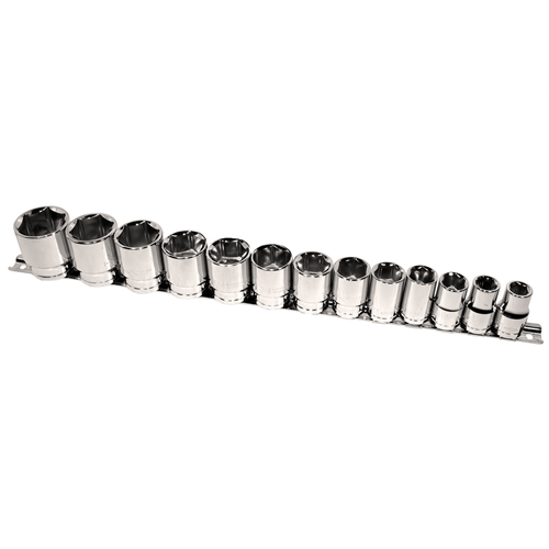 13-Piece 1/2 in. Drive 6-Point Fractional SAE Shallow/ Short Socket Set