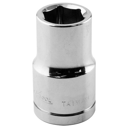 7/16â€ x 1/2" Drive 6-Point Fractional SAE Short Chrome Socket (EA)