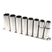 8-Piece 1/2 in. Drive 6-Point Fractional SAE Deep Socket Set