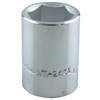 K Tool International KTI-24132 1 in. x 3/4 in. Drive 6-Point Fractional SAE Chrome Standard Socket, Each