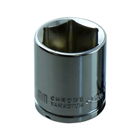 26mm x 3/8" Drive 6-Point Metric Chrome Standard Socket (EA)