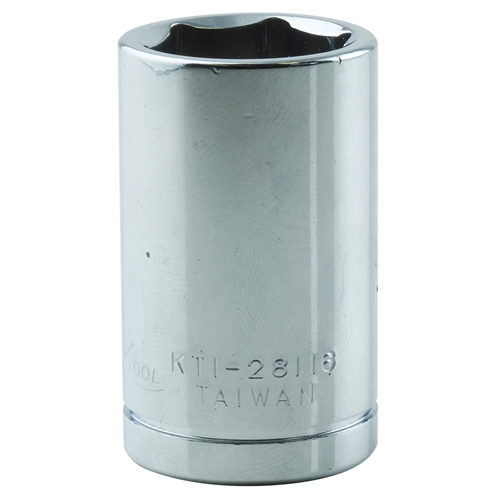 16 mm x 1/2 in. Drive 6-Point Metric Standard Chrome Socket (EA)