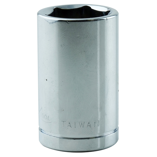 19mm x 1/2" Drive 6-Point Metric Standard Chrome Socket (EA)