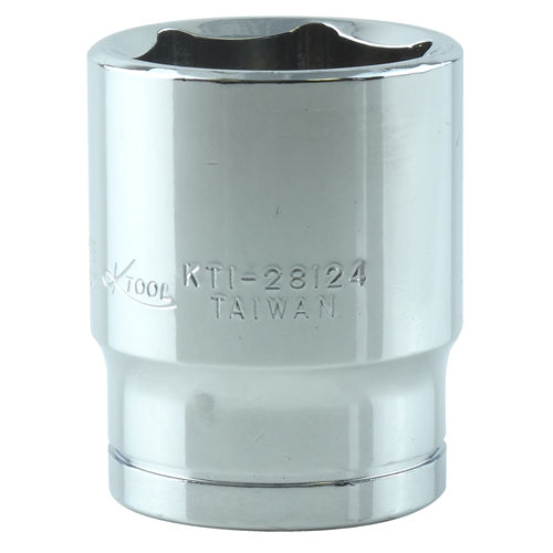 24mm x 1/2" Drive 6-Point Metric Standard Chrome Socket (EA)