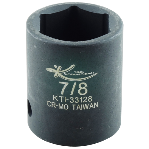 7/8â€ x 1/2" Drive 6-Point Fractional SAE Short Impact Socket (EA)