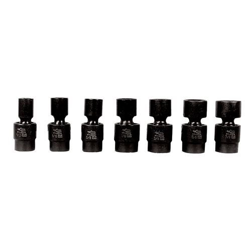 7-Piece 1/2 in. Drive Fractional SAE 6-Point Flex Impact Socket Set